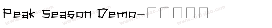 Peak Season Demo字体转换